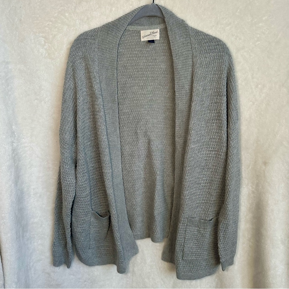 Women's‎ Universal Thread Gray Textured Open Front Cardigan Size Small